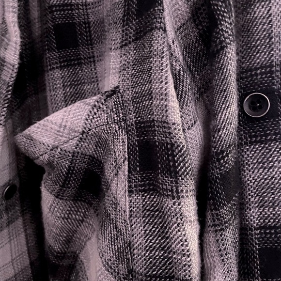 Plaid Women’s Shirt - Black and White - Picture 8 of 11